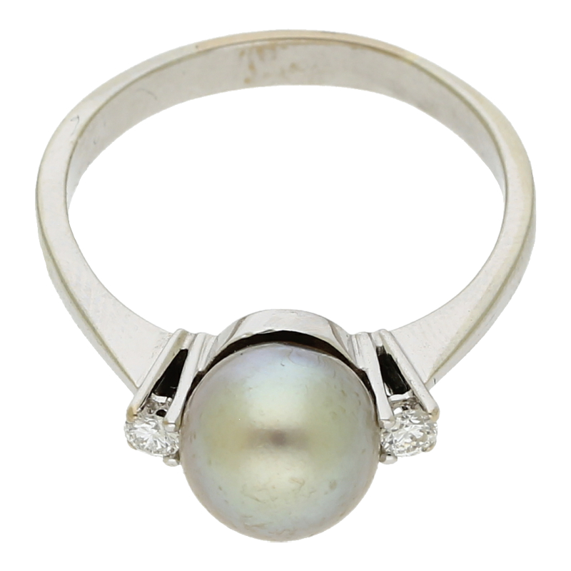 Brillant Zuchtperle ing 585/ 14 K Gold