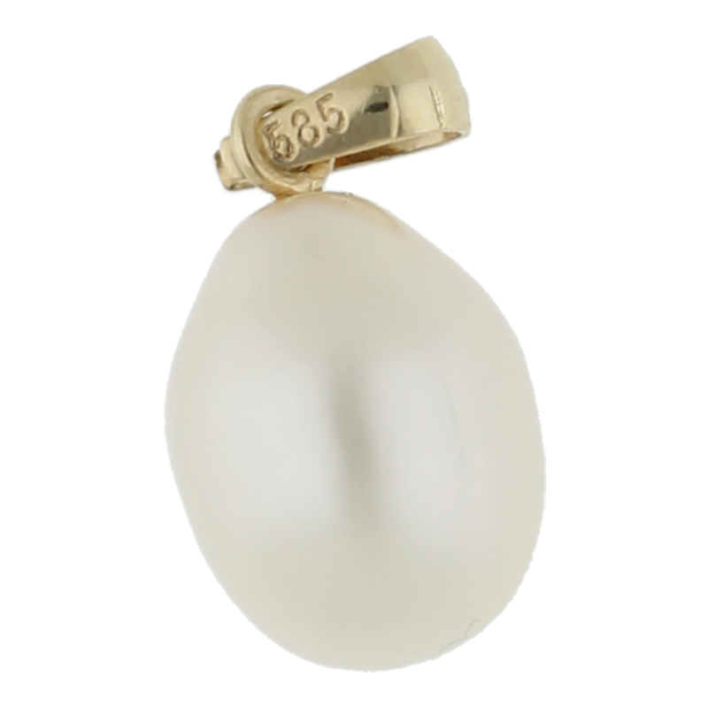 Süßwasserperle Anhänger 585/ 14 K Gold