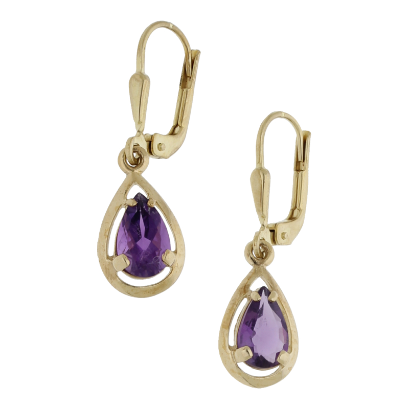 Amethyst Ohrhänger 333/ 8 K Gold