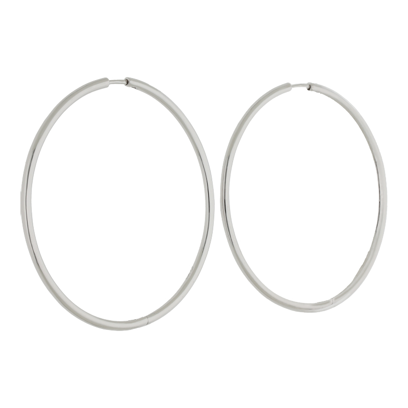 Creolen 925 Silber rhodiniert Durchmesser 4,5 cmBreite 2 mm