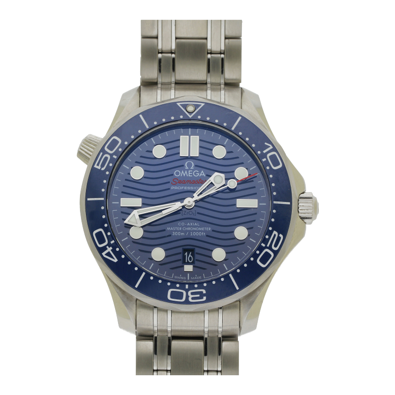 Omega Seamaster Diver 300M 210.30.42.20.03.001 Blau Stahl Full Set 2019