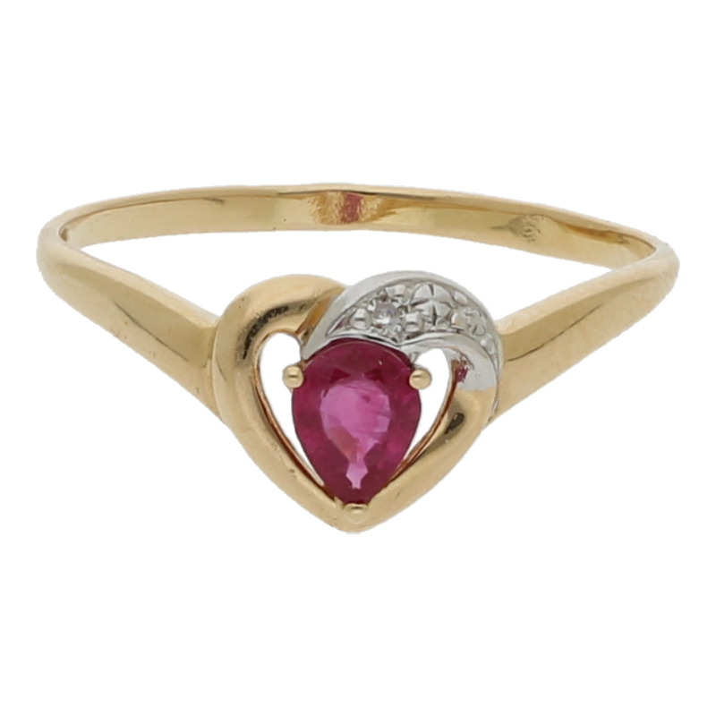 Rubin Diamant Ring 750/ 18 K Gold