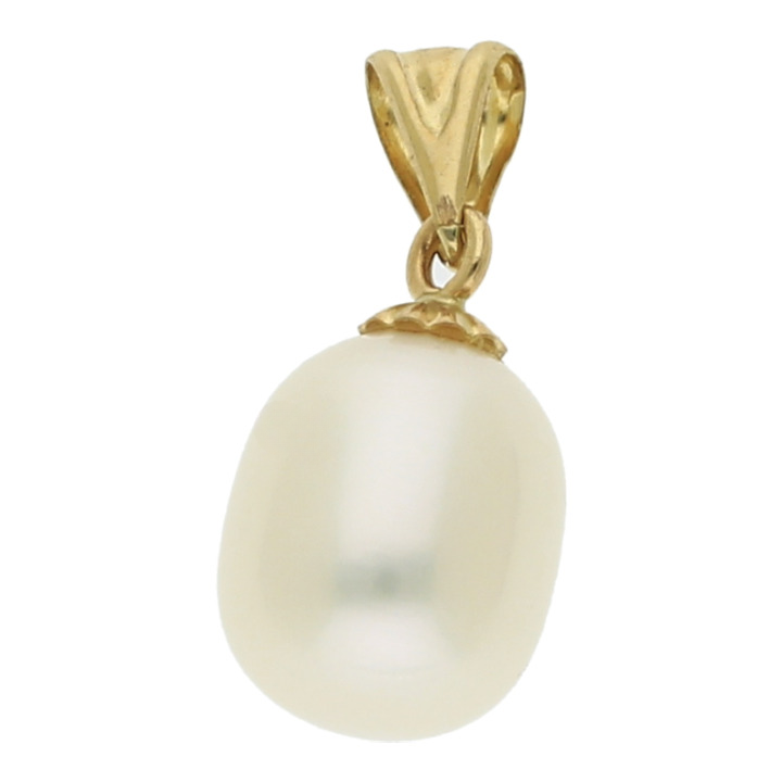 Süßwasserperle Anhänger 333/ 8 K Gold