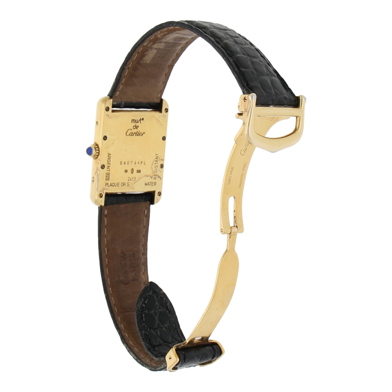 Cartier Must Vermeil Ref. 2413 Quarz Vintage Originalband neue Batterie 2025