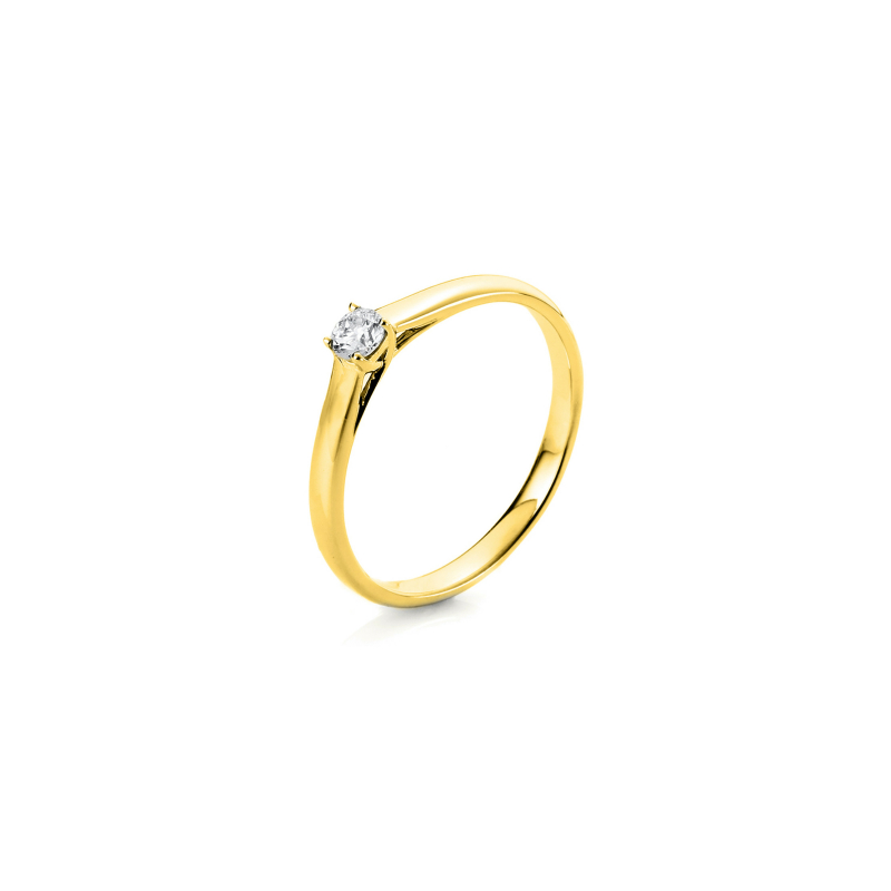 Brillant Solitär Ring 0,25 ct 585/ 14 K Gold