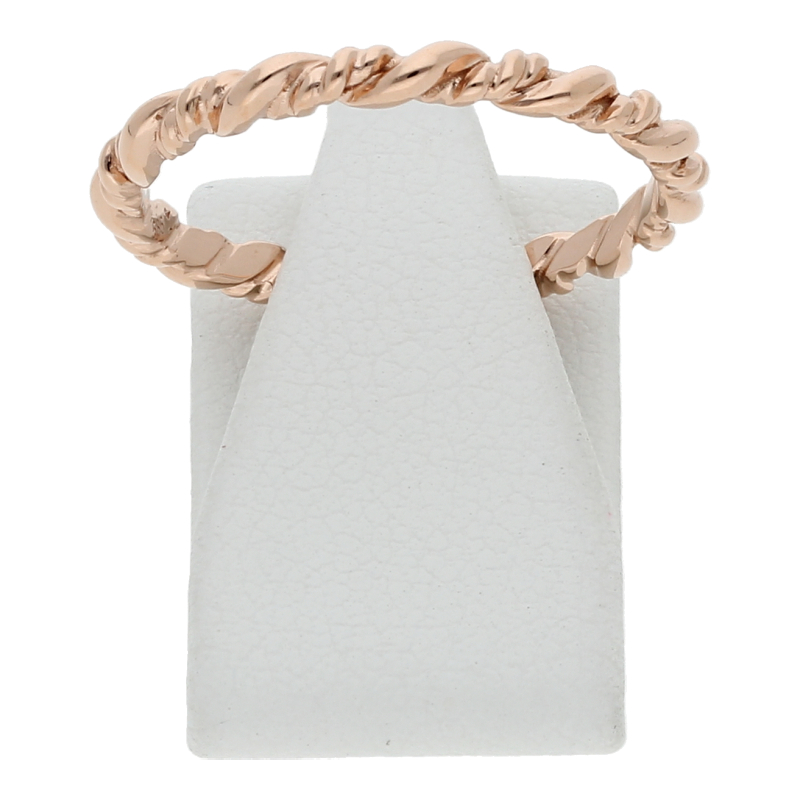 Damen Ring 585 Rotgold gedrehtes Muster