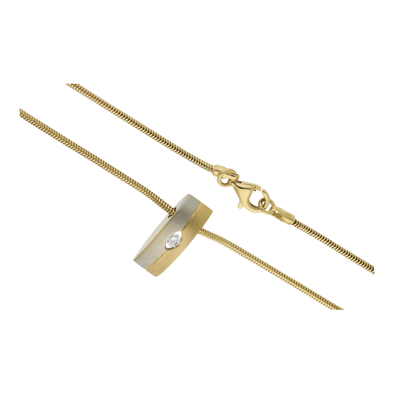Brillant Anhänger mit Kette  585/ 14 K Gold