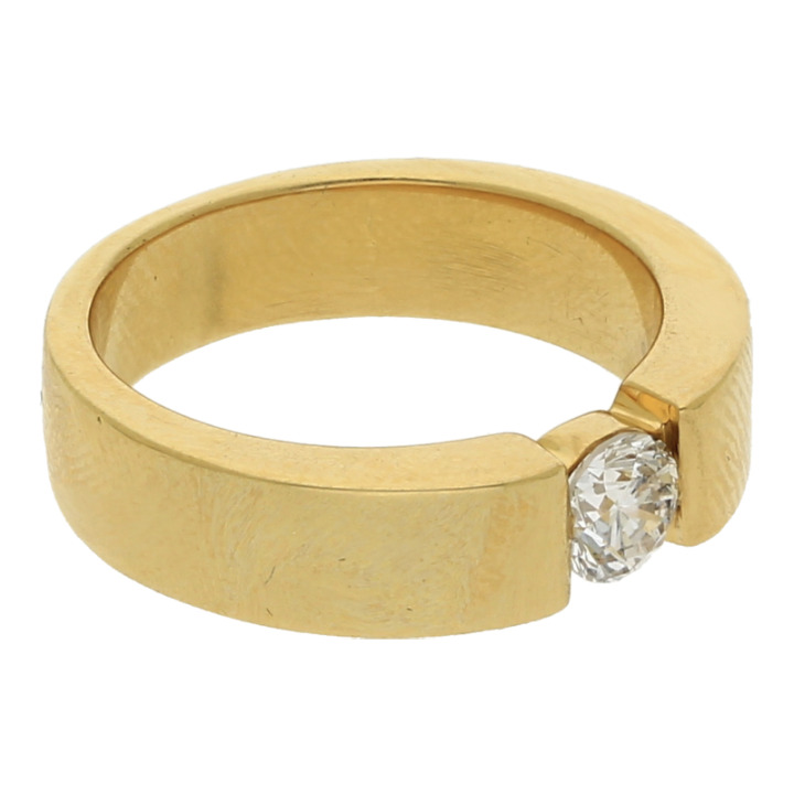 Solitärring 750 /18 K Gelbgold 1 Brillant ca. 0,50ct.  (H) Weiß (Si) Kleine Einschlüsse