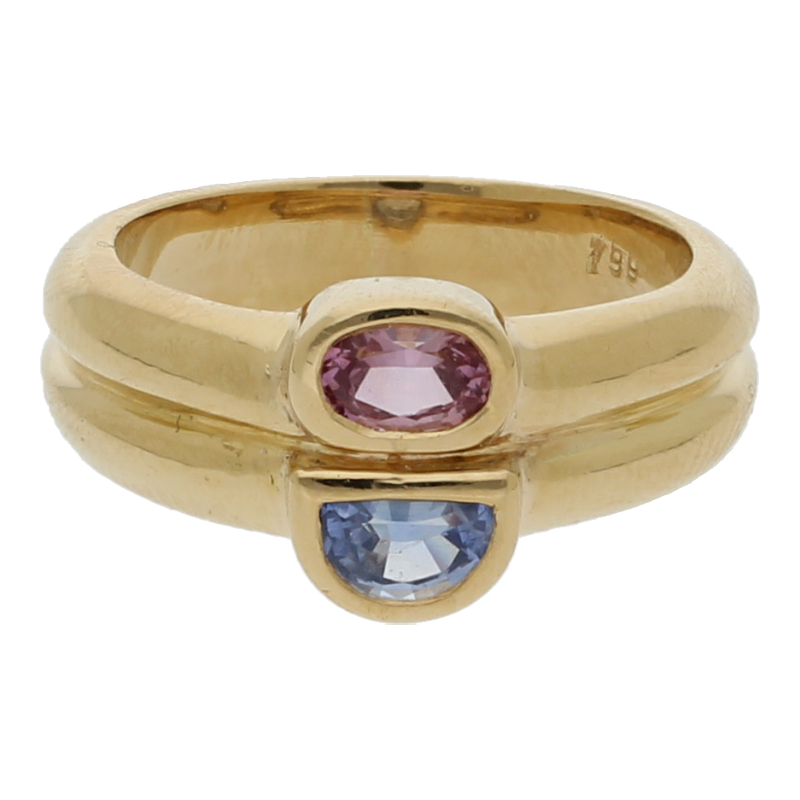 Ring mit Farbsteinen 18K/750, NP ca. 2600€