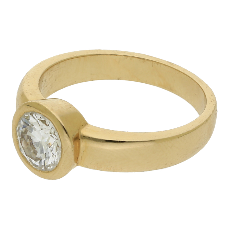 Solitär Brillant Ring/ 1,2 ct  mit Expertise