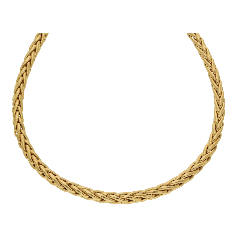 Zopf Kette 45 cm Länge 750/ 18 K Gold