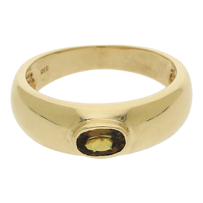 Rauchquarz Ring 375/ 9 K Gold