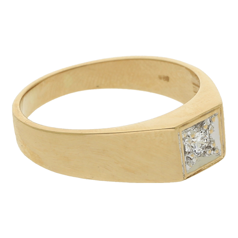 Herrren Solitär Brillant Ring, Viertelkaräter