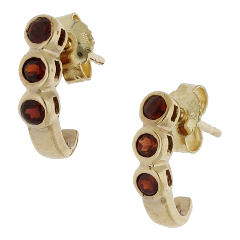 Granat Ohrstecker 333/ 8 K Gold