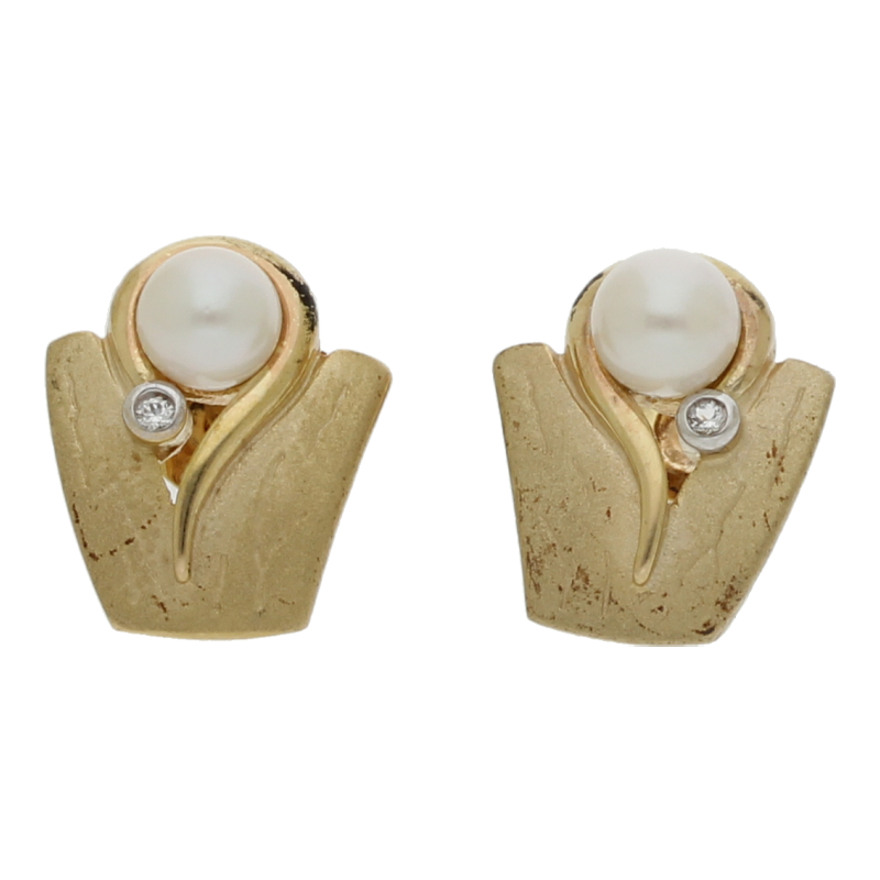 Zuchtperle Ohrstecker 333/ 8 K Gold