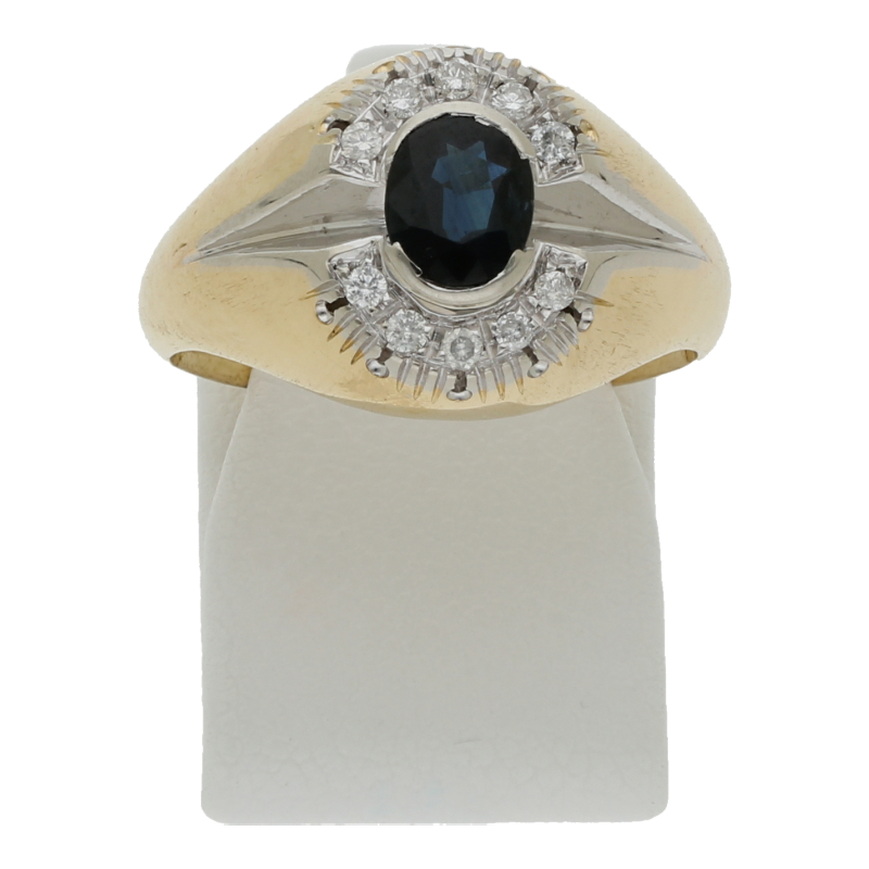 Saphir Brillant Ring 585/ 14 K Gold