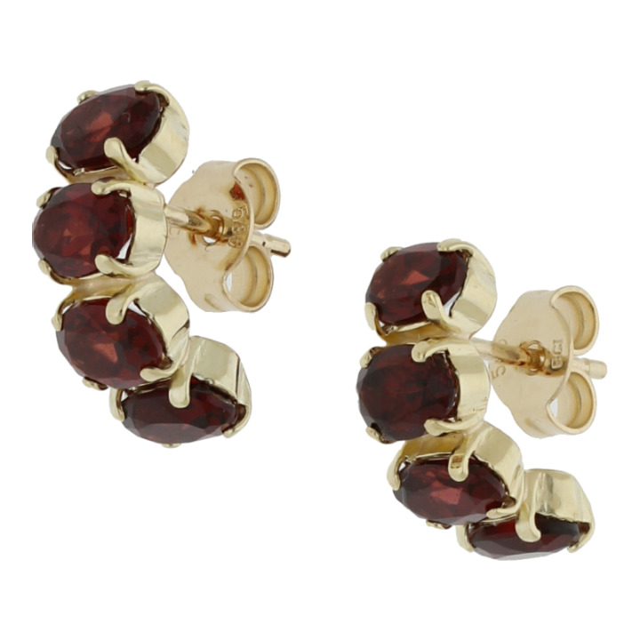 Granat Ohrstecker 585/ 14 K Gold