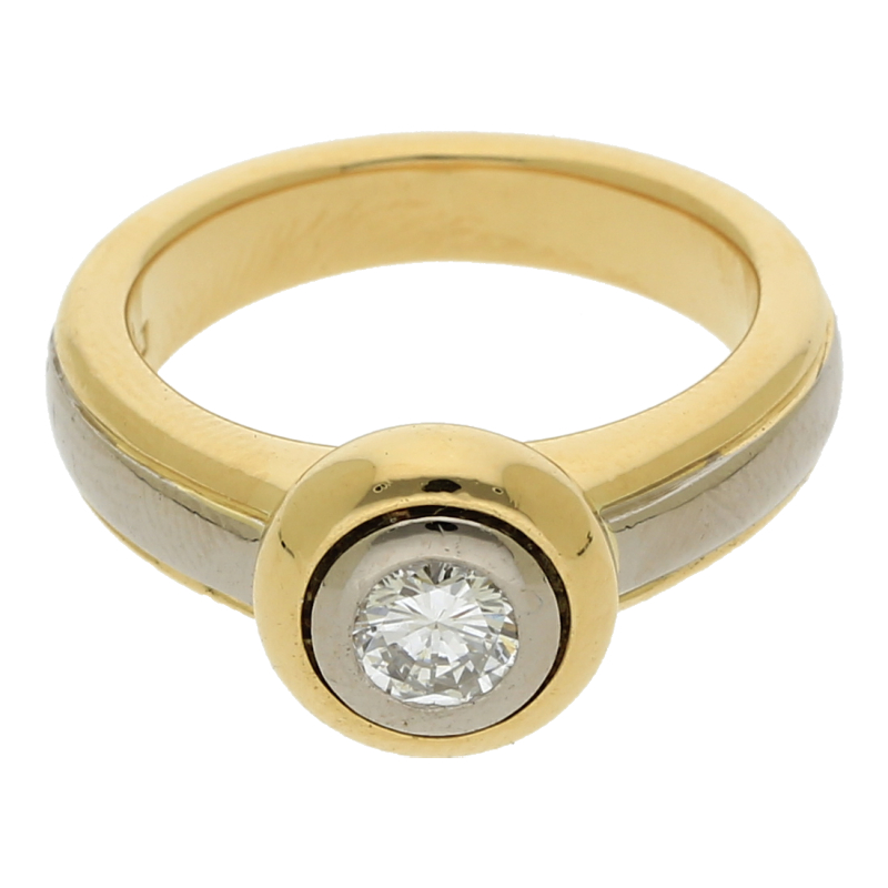 Solitär Brillant Ring 0,35 ct 750 Gold massiv