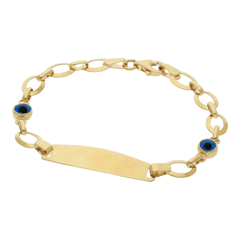 Armband mit Gravurplatte 585/ 14 K Gold