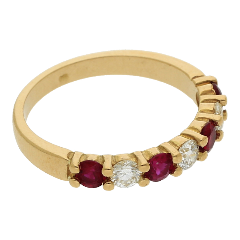 Rubin Brillant Ring 750/ 18 K Gold