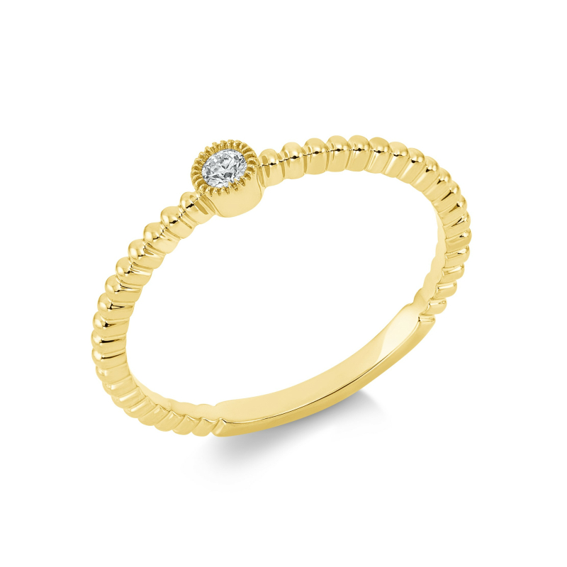 Brtillant Solitärring 0,05 ct 750/ 18 K Gold