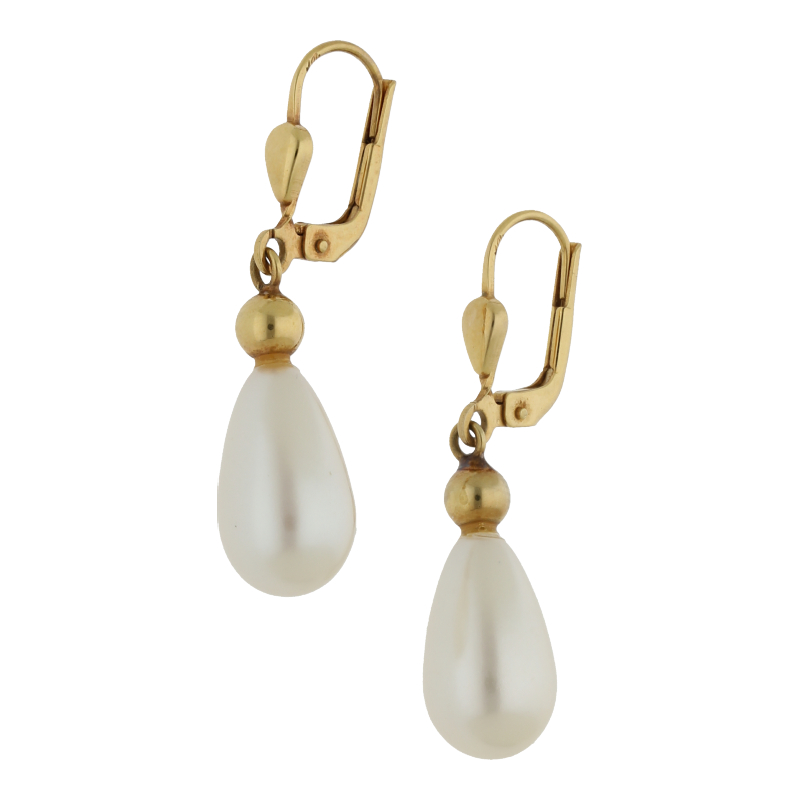 Süßwasserperle Ohrhänger 585/ 14 K Gold