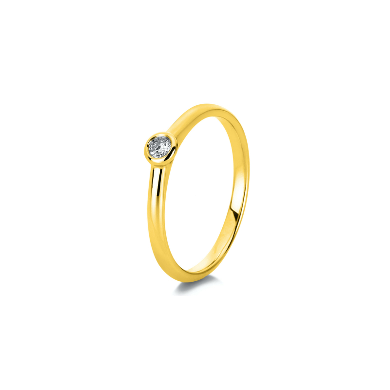 Brillant Solitär Ring 0,20 ct 750/ 18 K Gold