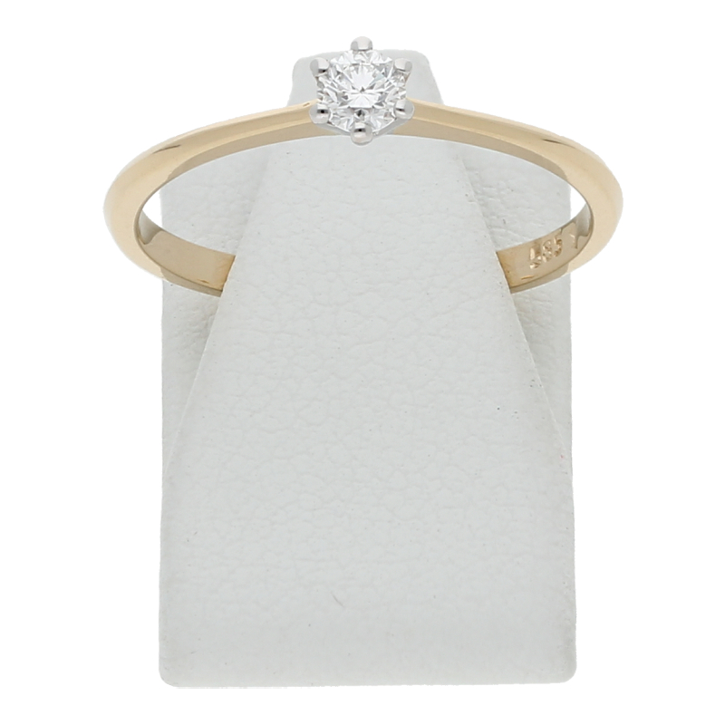 Solitär Diamant Ring 0,15 ct 585 Gold