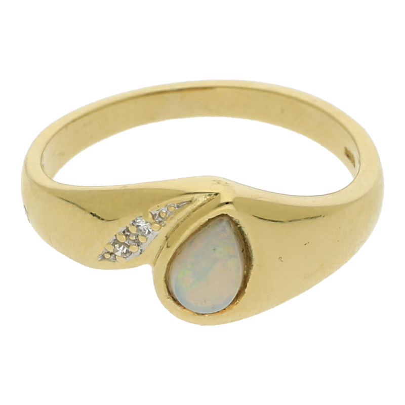 Opal Diamant Ring 585/ 14 K Gold