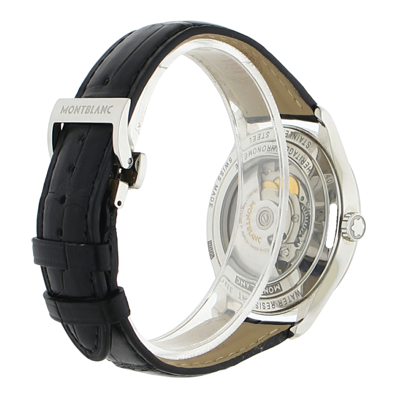 Montblanc Heritage Chronométrie Twincounter Date 114872 Edelstahl 40mm Automatik
