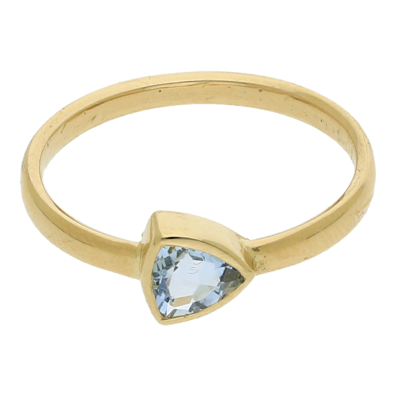 Blautopas Ring 585/ 14 K Gold