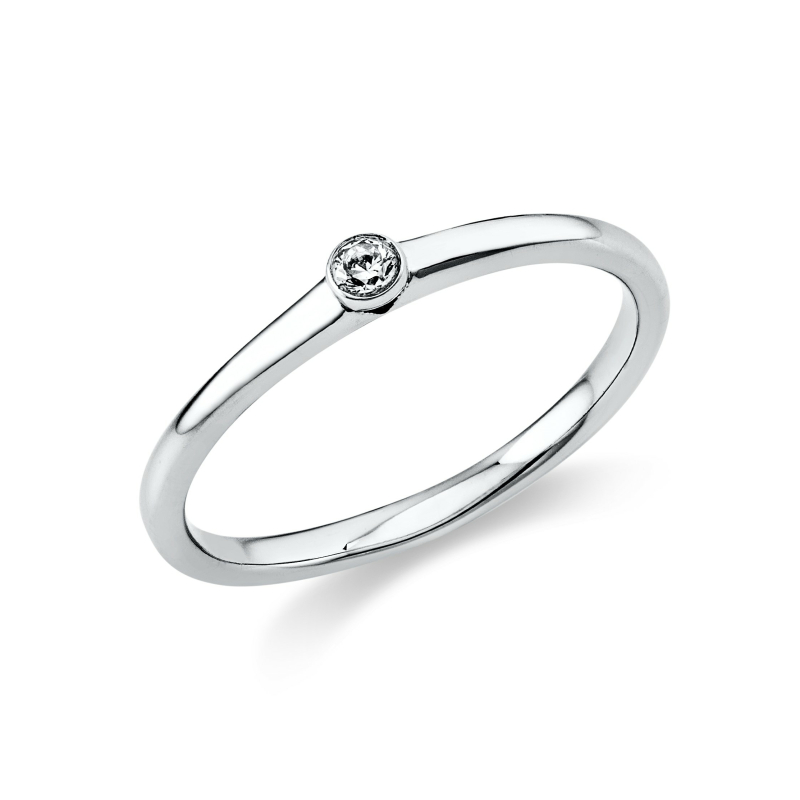 Brillant Solitär Ring 0,05 ct 750/ 18 K Gold