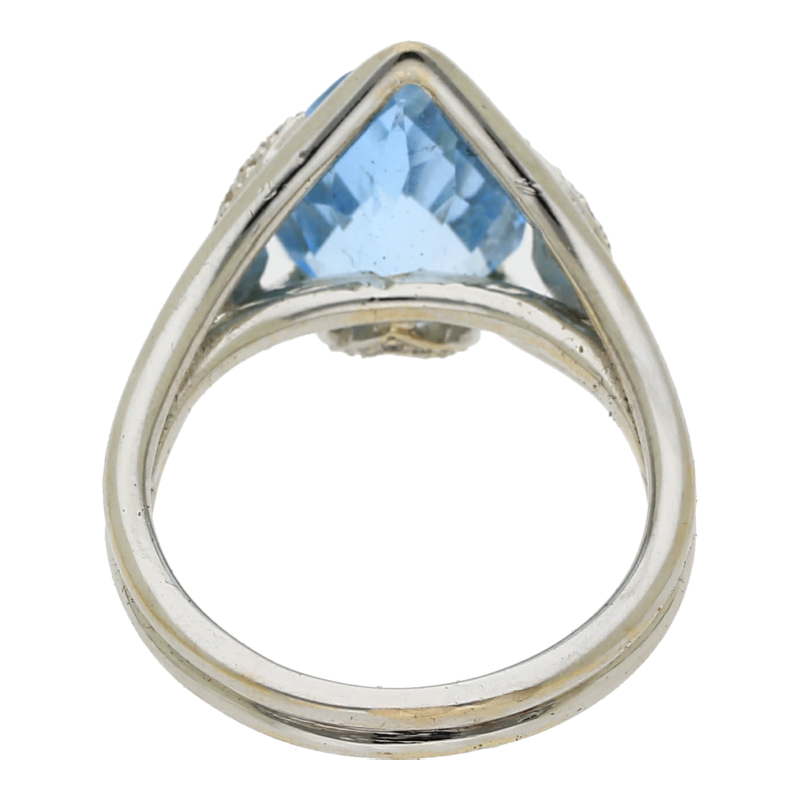 Blautopas Brillant Ring 750/ 18 K Gold