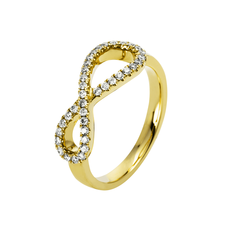 Brillant Ring Infinity 0,26 ct 585/ 14 K Gold