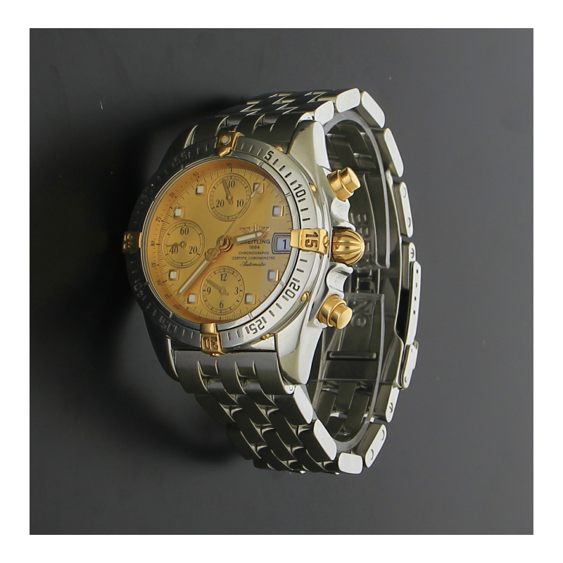 Breitling Chrono Cockpit B13357 Automatik Stahl Gold Chronograph Box
