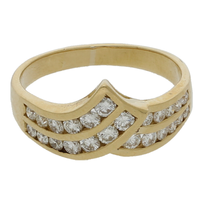 Diamantring 750 /18 K Gelbgold Brillant ca. 0,75ct.  (H) Weiß (Vs) Sehr kleine Einschlüsse