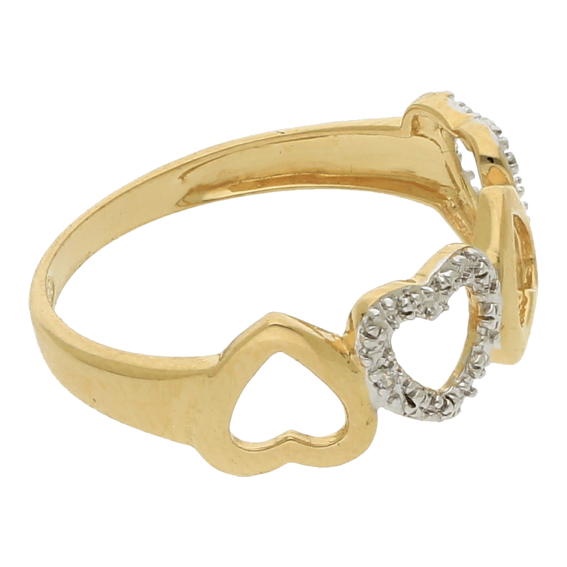 Diamanten Herz Ring 750/ 18 K Gold