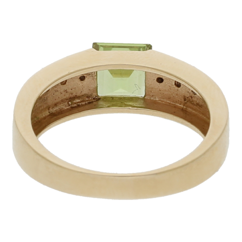 Peridot Diamant Ring 585/ 14 K Gold