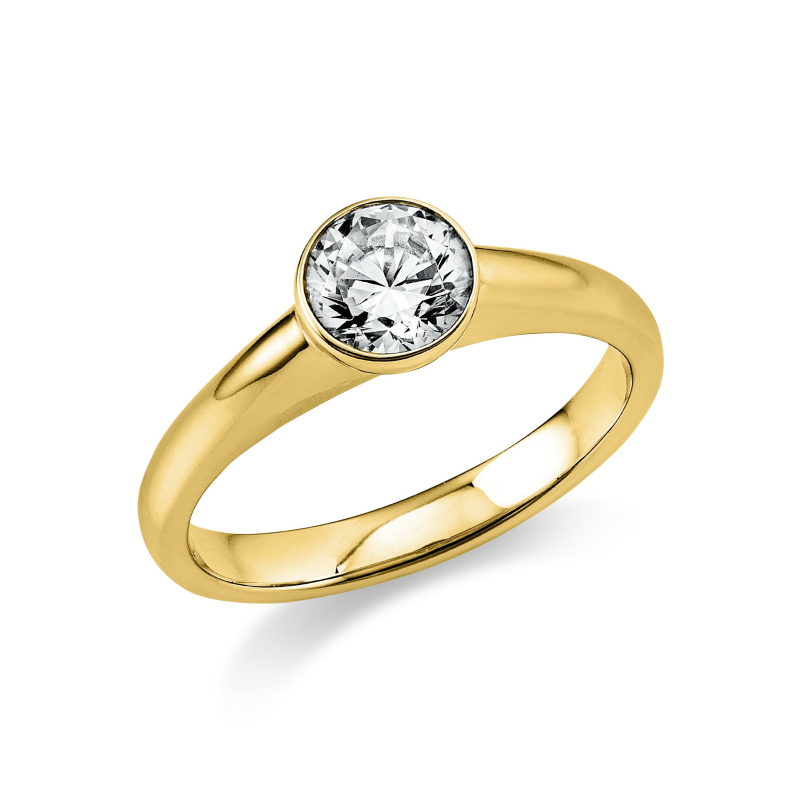Brillant Solitär Ring 0,71 ct 750/ 18 K Gold