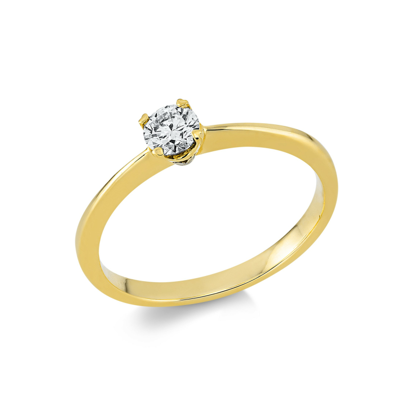 Brillant Solitär Ring 0,20 ct 750/ 18 K Gold