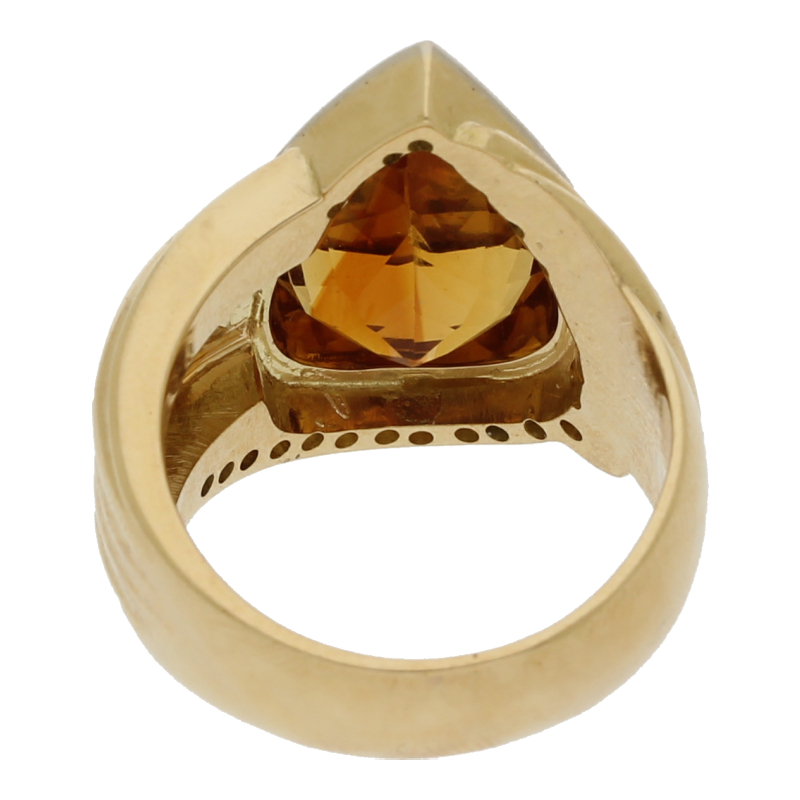 Großer Unikat Ring mit Citrin, NP ca. 6800,-€