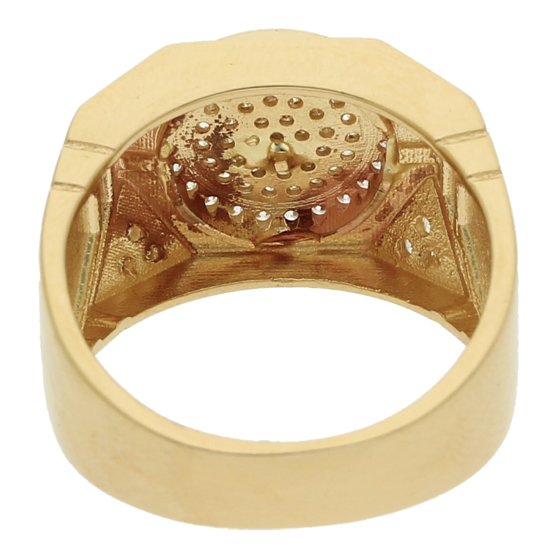 Ring Krone 585/14 K Gelbgold Zirkonia Weite 60