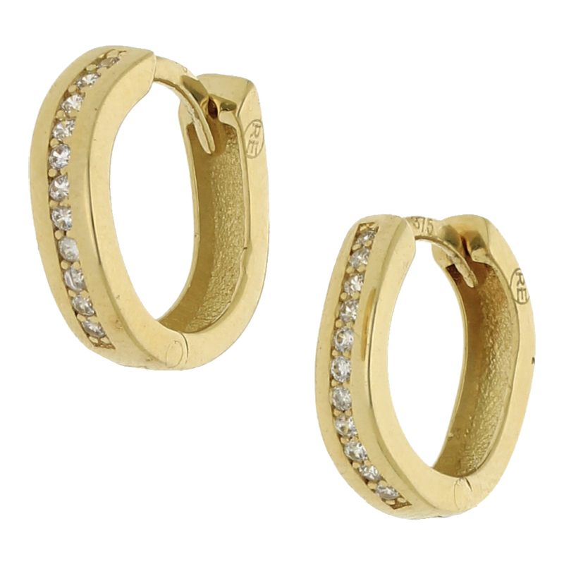 Kleine Creolen Zirkonia 375 Gold