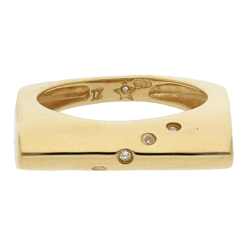 Ring mit Diamanten 585/ 14 K Gold