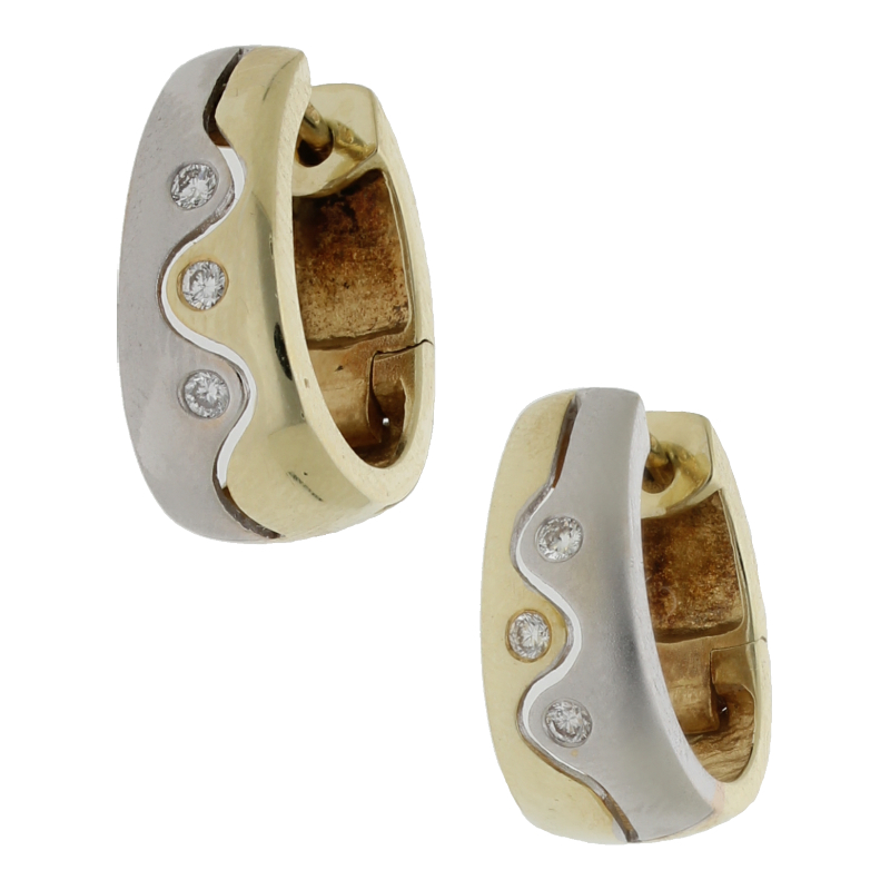 Brillant Creolen 585/ 14 K Gold