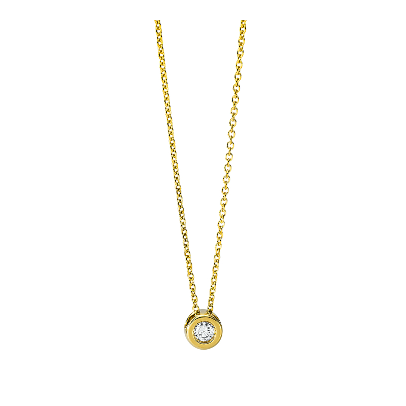Brillant Collier 0,06 ct 45 cm Länge 750/ 18 K Gold