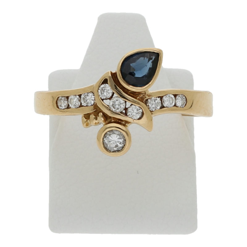 Saphier Brillant Ring 750 Gold