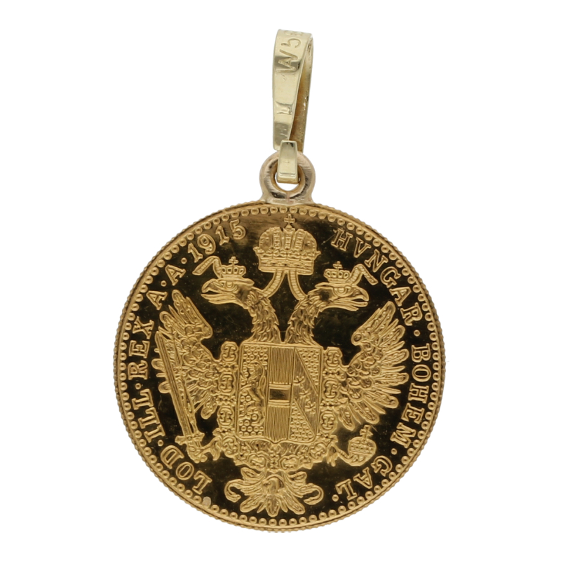 Münzanhänger 986/- mit Schlaufe in 585/- Gold