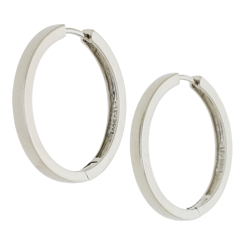 Creolen 925 Silber rhodiniert