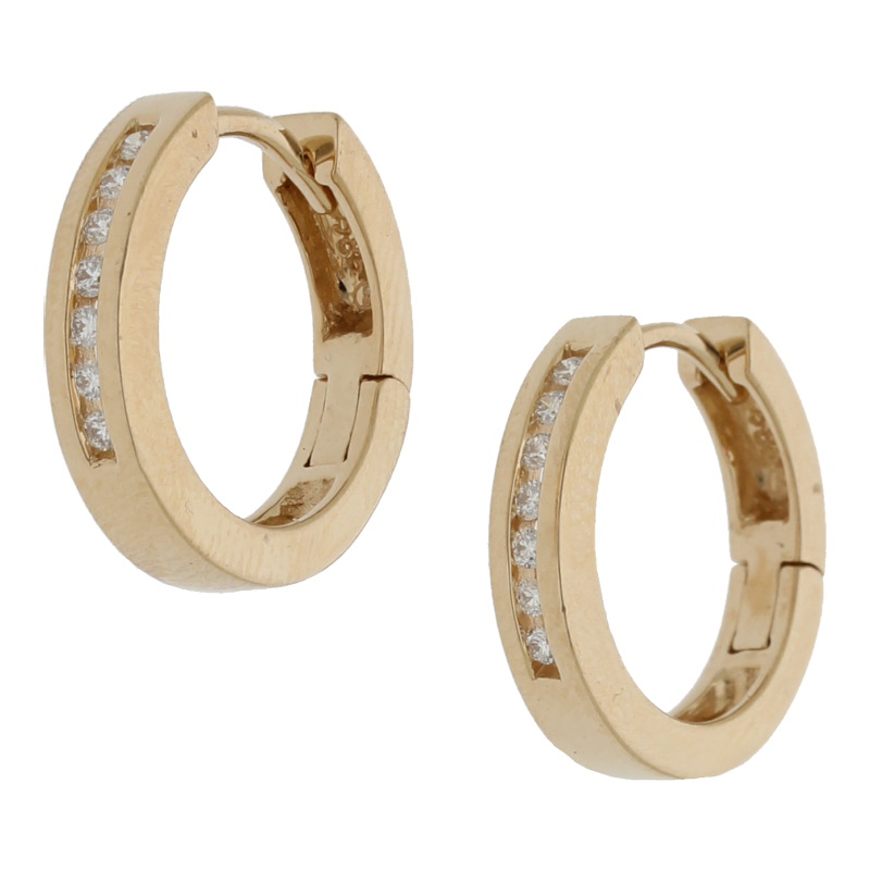 Brillant Creolen 585/ 14 K Gold